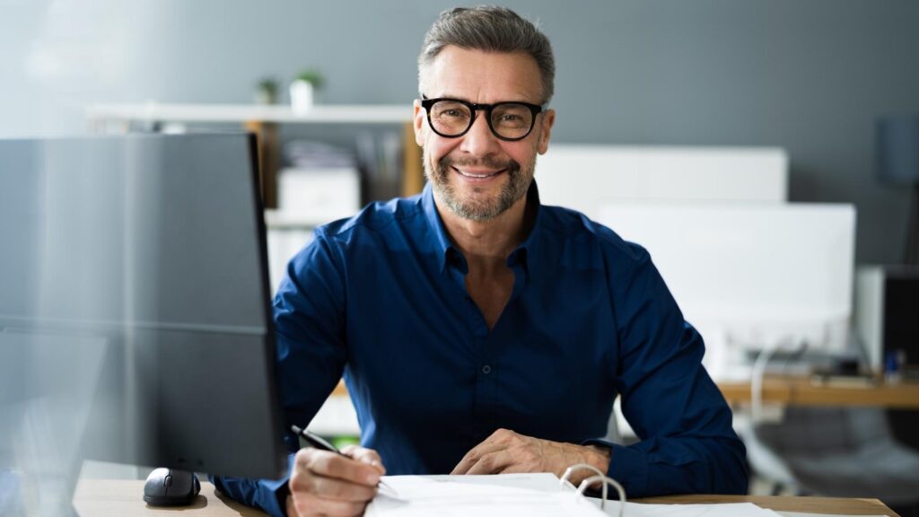 Accountant at desk